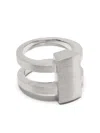 Tom Wood Vault Shield Ring In Silver