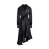 Toma Women's Black Clarice Evening Wrap Dress With Multicoloured Swarovski Crystals In Black