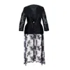 Toma Women's Black Glamour Romantic Jacket With Crystals  Beads And Lace In Black