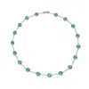 Toma Women's Blue Aqua Chalcedony Stone Necklace In Blue