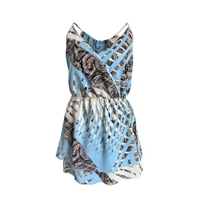 Toma Women's Blue Capri Mini Party Beach Holiday Dress
