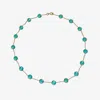 Toma Women's Blue Aqua Chalcedony Stone Necklace In Blue