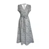 Toma Women's Blue / White Sardinia Wave Dress In Blue/white