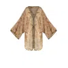 Toma Women's Brown / Gold Goddess Gold Kimono In Brown/gold