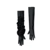 Toma Women's Chic Black Gloves With Black Roses