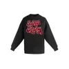 Toma Women's Christmas Black Embroidery Santa Baby Sweatshirt In Black