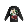 Toma Women's Christmas Black Reindeer Sweatshirt In Multi