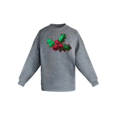 Toma Women's Christmas Grey Sweatshirt In Gray