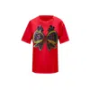 Toma Women's Christmas Red Reindeer Bow T-shirt In Red