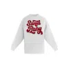 Toma Women's Christmas White Embroidery Santa Baby Sweatshirt In White