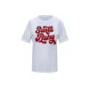 Toma Women's Christmas White Embroidery Santa Baby T-shirt In White