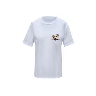 Toma Women's Dog Lover White T-shirt Number Nineteen