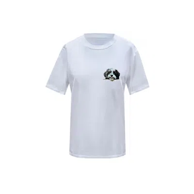 Toma Women's Dog Lover White T-shirt Number Seventeen