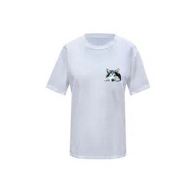 Toma Women's Dog Lover White T-shirt Number Sixteen