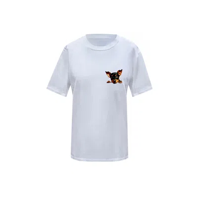 Toma Women's Dog Lover White T-shirt Number Three