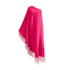 Toma Women's Dusty Pink Fringe Off Shoulder Fuchsia Glam Maxi Dress In Pink