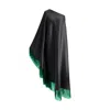 Toma Women's Green / Black Green Fringe Off Shoulder Summer Glam Maxi Black Dress In Multi