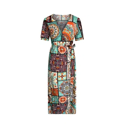 Toma Women's Jasmine Wrap  Party Beach Holiday Dress In Multi
