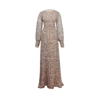 Toma Women's Leopard Full Length Animal Print Gown In Pattern