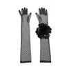 Toma Women's Long Black Rose Lace Flamenco Polka Dot