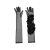 Toma Women's Long Romantic Flamenco Polka Dot Lace Black  Gloves