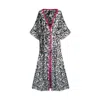 Toma Women's Long Summer Beach Tunic In Gray