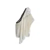 Toma Women's Neutrals Beach Summer Tunic With Handmade White Rose
