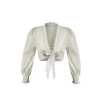 Toma Women's Neutrals Monaco Linen Summer Party Beach Holiday Top