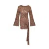 Toma Women's Neutrals Pop Gold Sequin Bodycon Party Night Out Dress In Yellow