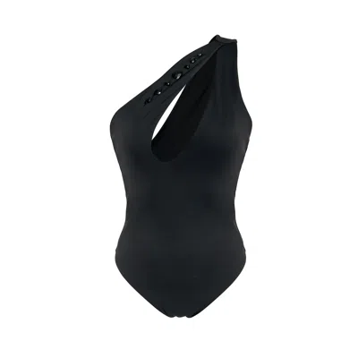 Toma Women's One Piece Black Chic Crystals Swimsuit