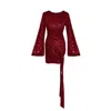 Toma Women's Pop Red Sequin Bodycon Party Night Out Dress In Red