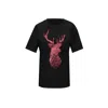 Toma Women's Red Reindeer Christmas Sequin Black T-shirt In Black