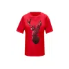 Toma Women's Red Reindeer Christmas Sequin Red T-shirt In Red