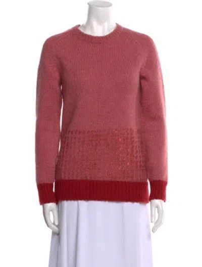 Pre-owned Tomas Maier Alpaca Crew Neck Sweater In Pink