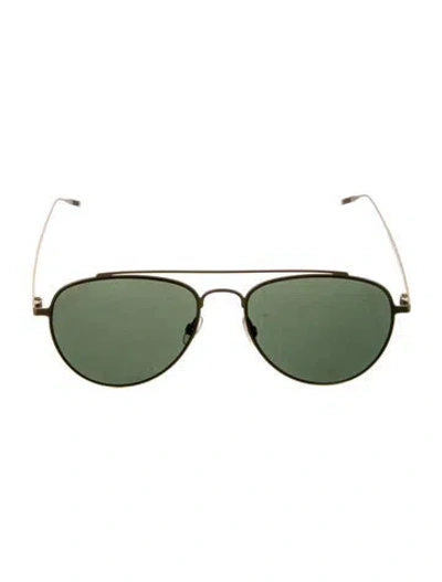 Pre-owned Tomas Maier Aviator Tinted Sunglasses In Gold
