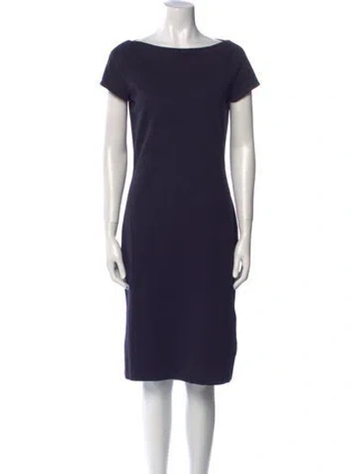 Pre-owned Tomas Maier Bateau Neckline Knee-length Dress In Blue