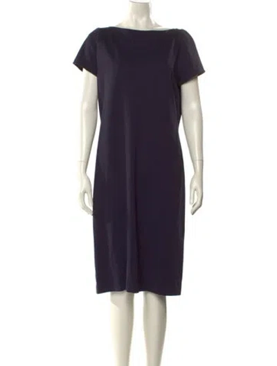 Pre-owned Tomas Maier Bateau Neckline Knee-length Dress In Blue