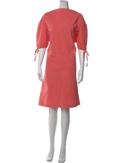 Pre-owned Tomas Maier Bateau Neckline Knee-length Dress In Pink