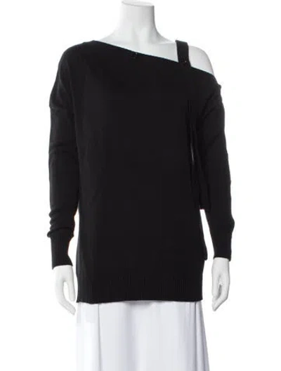 Pre-owned Tomas Maier Bateau Neckline Sweater In Black