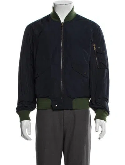 Pre-owned Tomas Maier Bomber Jacket W/ Tags In Blue