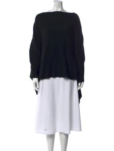 Pre-owned Tomas Maier Cashmere Bateau Neckline Sweater In Black
