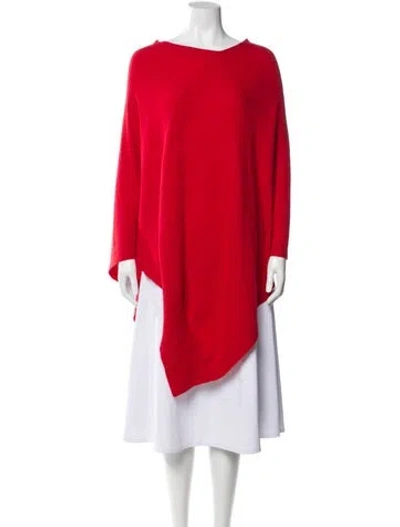 Pre-owned Tomas Maier Cashmere Bateau Neckline Sweater In Red
