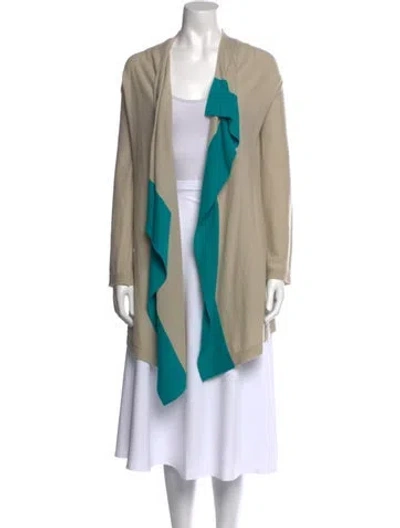 Pre-owned Tomas Maier Cashmere Colorblock Pattern Sweater In Neutral