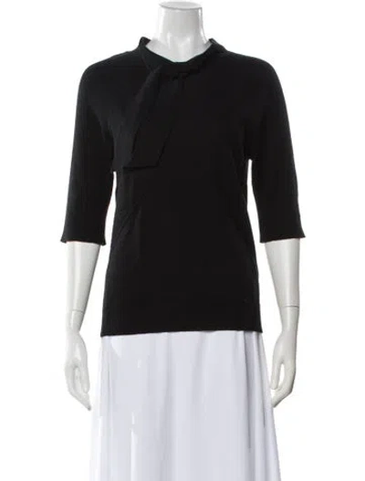Pre-owned Tomas Maier Cashmere Crew Neck Sweater In Black