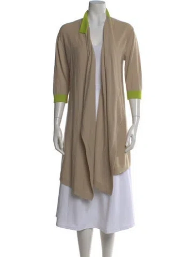 Pre-owned Tomas Maier Cashmere Open Front Sweater In Neutral