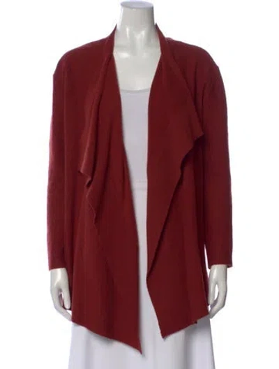 Pre-owned Tomas Maier Cashmere Open Front Sweater In Red