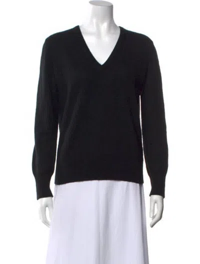 Pre-owned Tomas Maier Cashmere V-neck Sweater In Black