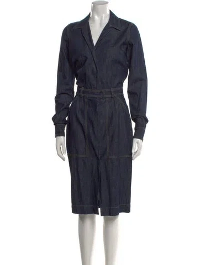 Pre-owned Tomas Maier Knee-length Dress In Blue
