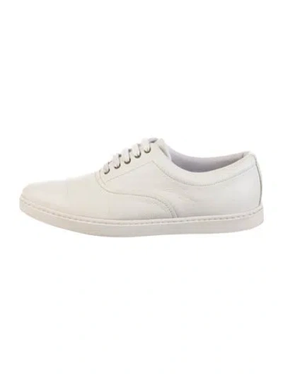 Pre-owned Tomas Maier Leather Sneakers In White