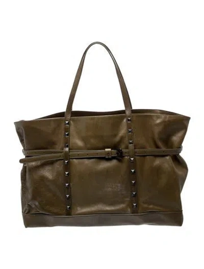 Pre-owned Tomas Maier Leather Tote In Green